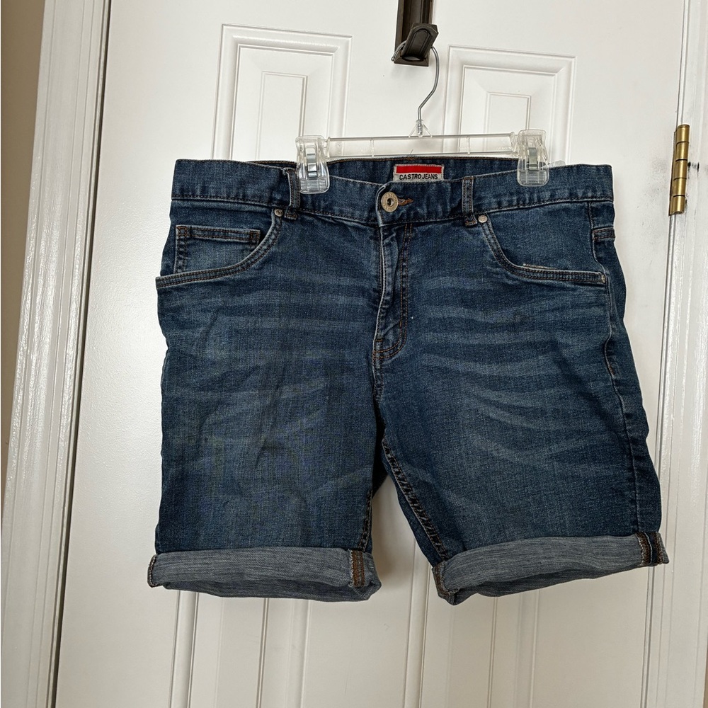 Castro Jeans Zipper Blue Denim Shorts for Men